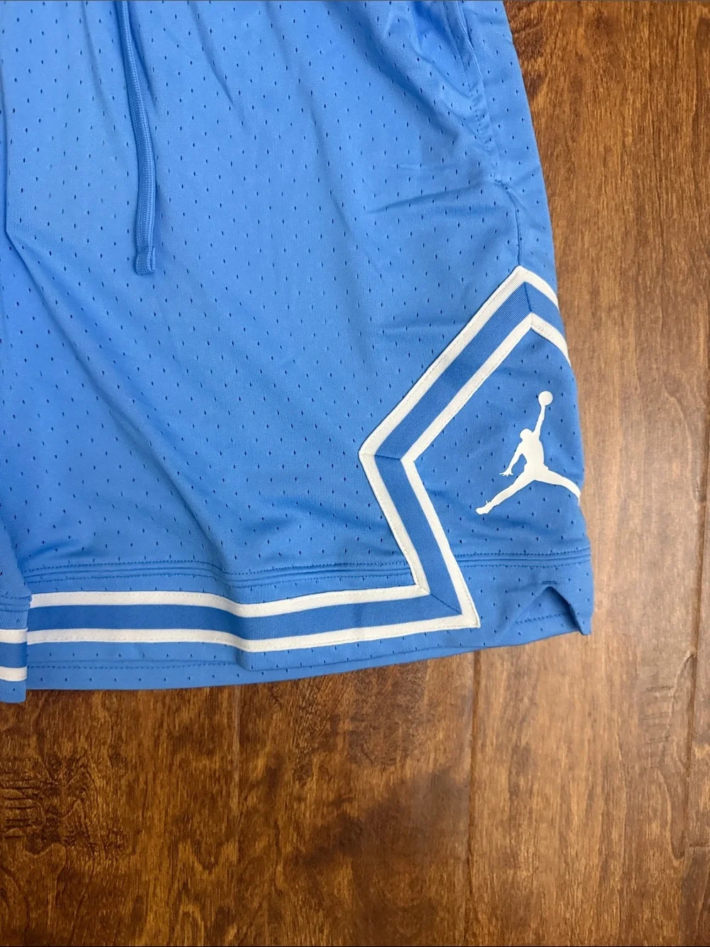 Jordan Light Blue Basketball Shorts with White Trim